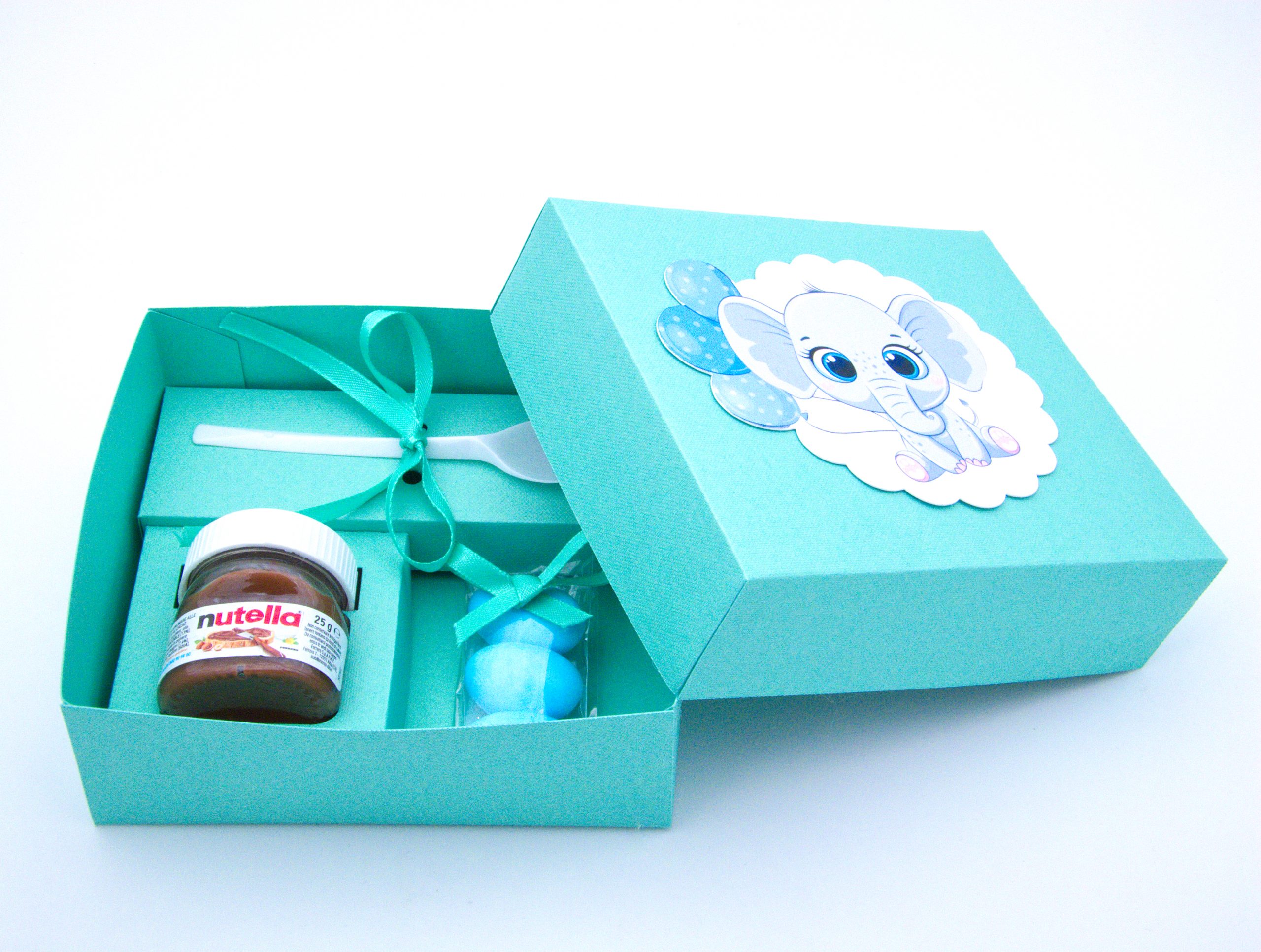 SCATOLA NUTELLA porta confetti e cucchiaino. NUTELLA BOX for sugared  almonds and teaspoon. SVG cut file – HandMagic