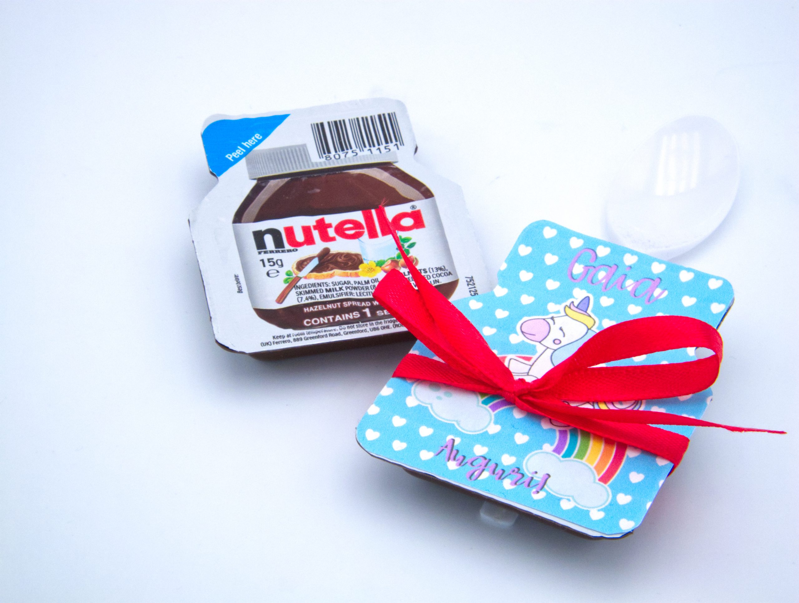 ETICHETTA PER NUTELLA 15 gr. A 15 grams label of Nutella. Cut file SVG